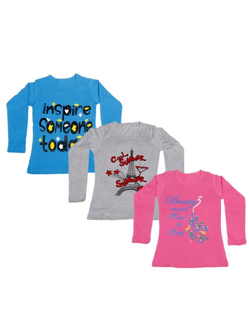 girls pack of 3 printed tees - 19712152 - Very Small Image - 1