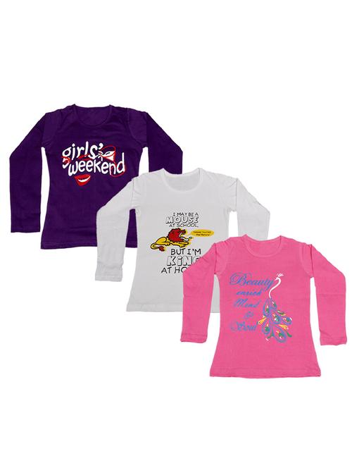 girls pack of 3 printed tees - 19712157 - Very Small Image - 1