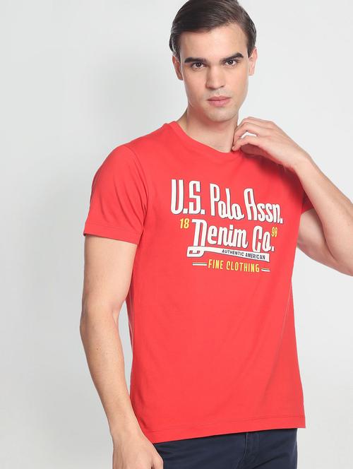 round neck printed regular t-shirt - 19712905 - Very Small Image - 1