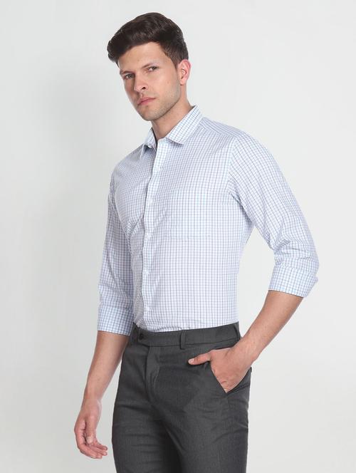 checkered formal shirt - 19713430 - Very Small Image - 1
