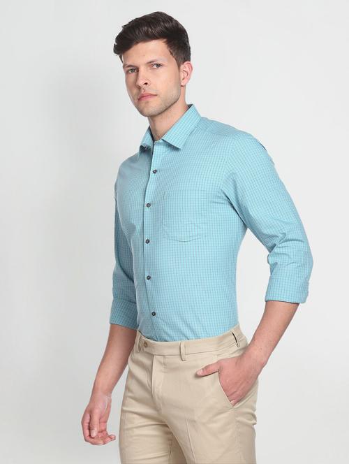 checkered formal shirt - 19713431 - Very Small Image - 1