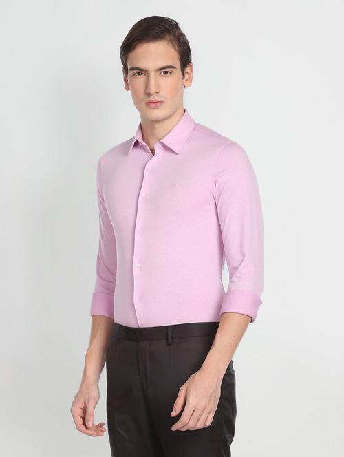 men shirt collar solid casual shirt - 19713819 - Very Small Image - 1