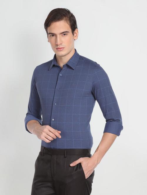 men shirt collar printed casual shirt - 19713828 - Very Small Image - 1