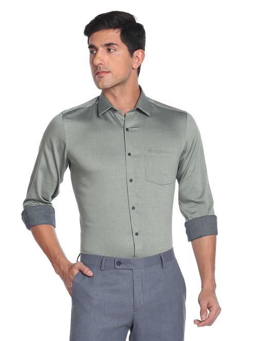 men shirt collar printed casual shirt - 19713840 - Very Small Image - 1