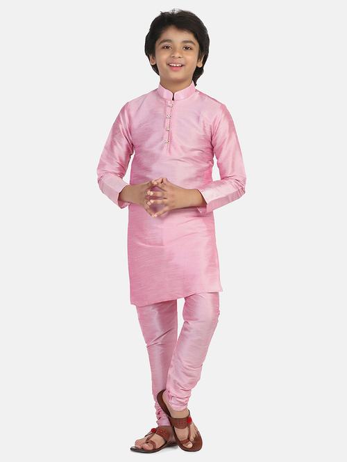 boys solid kurta pyjama set - 19714317 - Very Small Image - 1