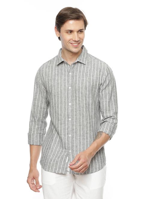 mens stripes casual shirt - 19714328 - Very Small Image - 1