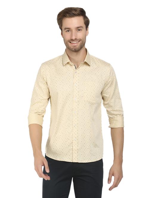 mens micro print formal shirt - 19717220 - Very Small Image - 1