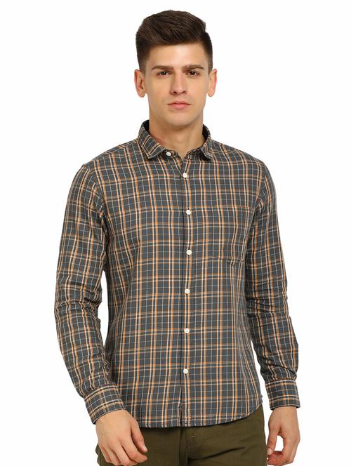 grey cotton casual shirt - 19717389 - Very Small Image - 1