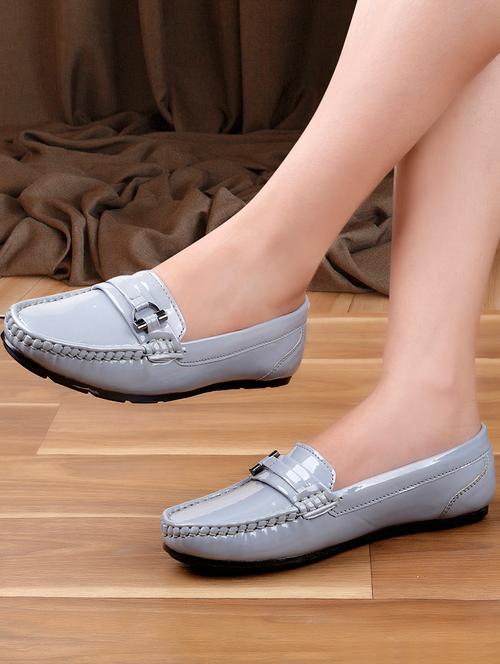grey synthetic slip on loafers - 19719471 - Very Small Image - 1