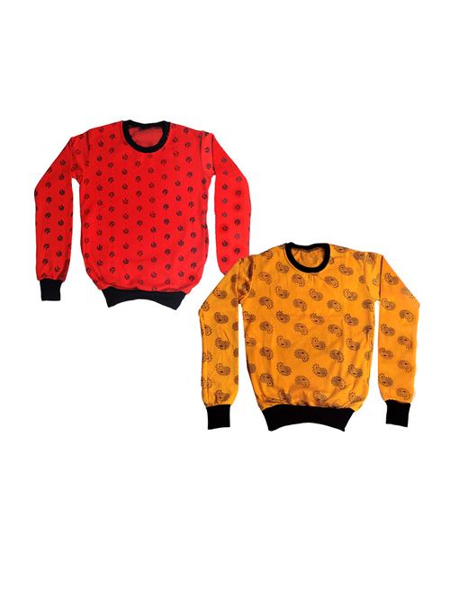 girls round neck printed sweatshirt set - 19719594 - Very Small Image - 1