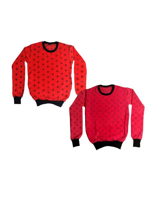 girls round neck printed sweatshirt set - 19719609 - Very Small Image - 1