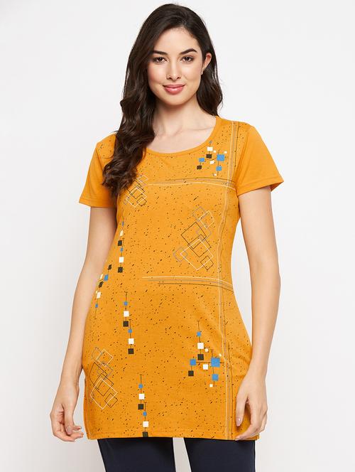 yellow cotton regular tshirt - 19719920 - Very Small Image - 1