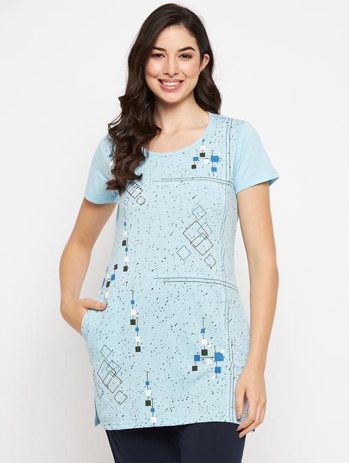 light blue cotton regular tshirt - 19719923 - Very Small Image - 1