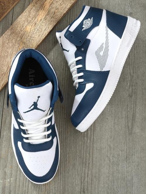 color blocked lace up high ankle sneakers - 19720450 - Very Small Image - 1