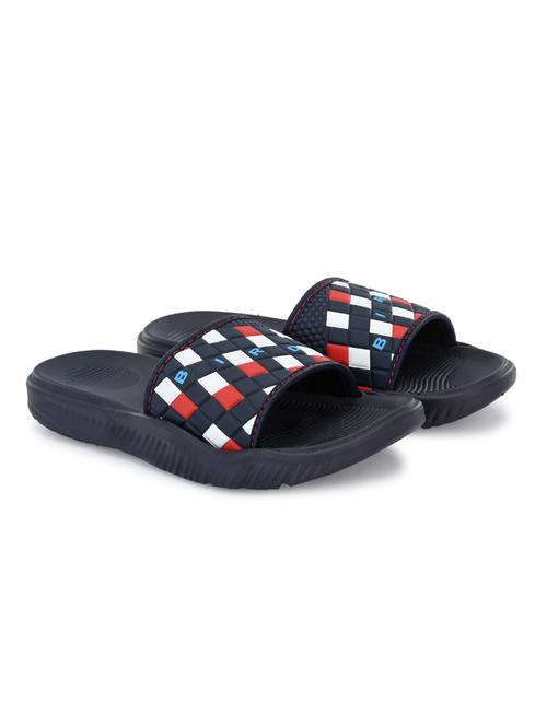 navy leatherette slip on flip flops - 19720504 - Very Small Image - 1