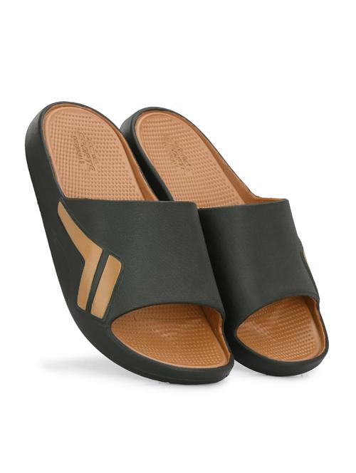 olive solid slip on sliders - 19720509 - Very Small Image - 1