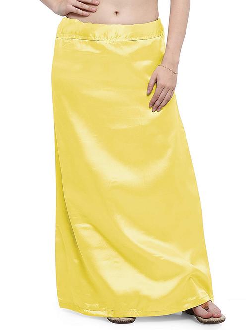 yellow satin petticoat (free size) - 19720678 - Very Small Image - 1