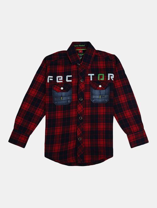 red checked detailed casual shirt - 19720812 - Very Small Image - 1