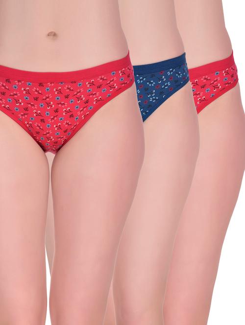 printed cotton bikini panty combo - 19720952 - Very Small Image - 1