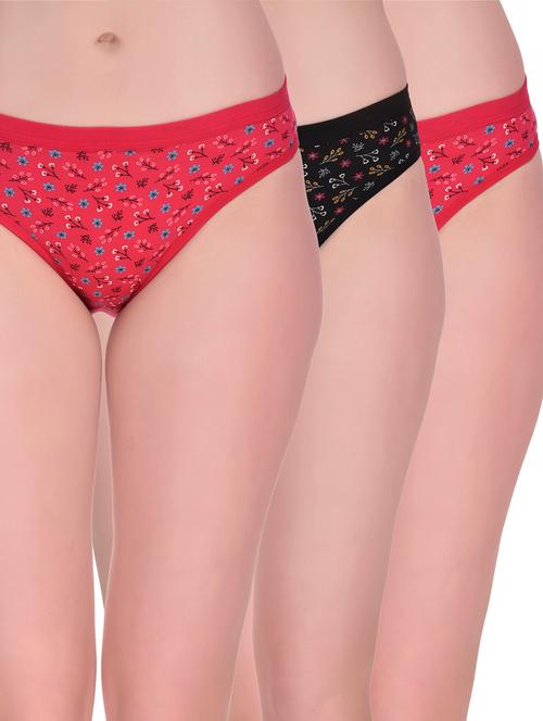 printed cotton bikini panty combo - 19720953 - Very Small Image - 1