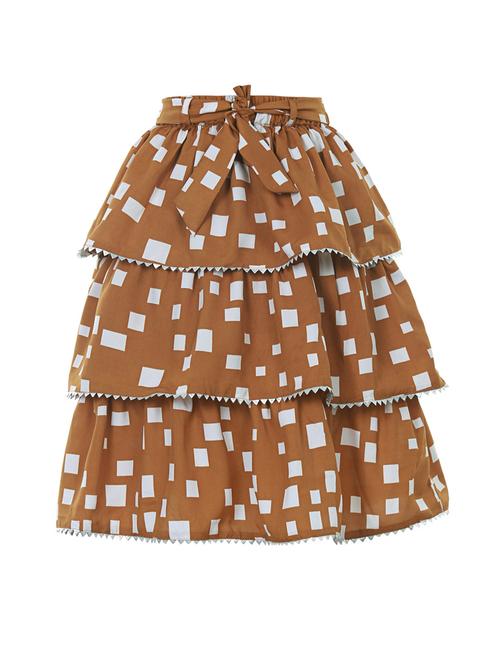 printed layered regular skirt - 19722706 - Very Small Image - 1
