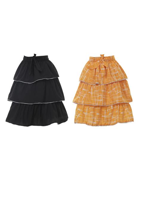 girls pack of 2 layered regular skirt - 19722728 - Very Small Image - 1