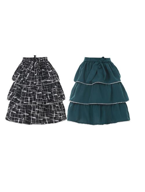girls pack of 2 layered regular skirt - 19722786 - Very Small Image - 1