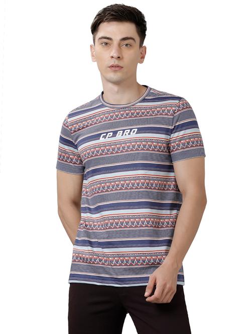 striped print regular t-shirt - 19723080 - Very Small Image - 1