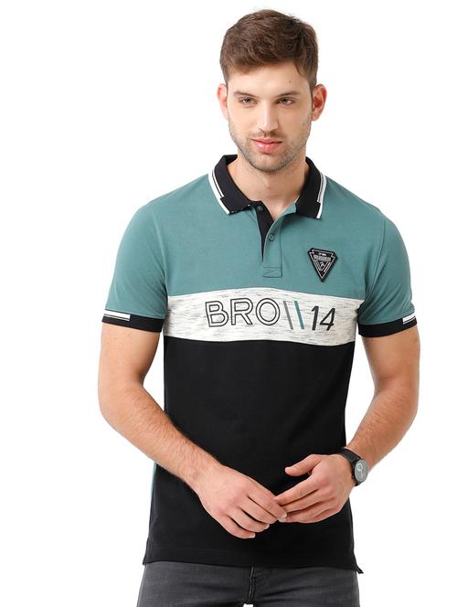 color blocked polo t-shirt - 19723109 - Very Small Image - 1