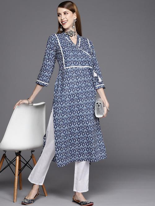 women's straight kurta - 19723455 - Very Small Image - 1