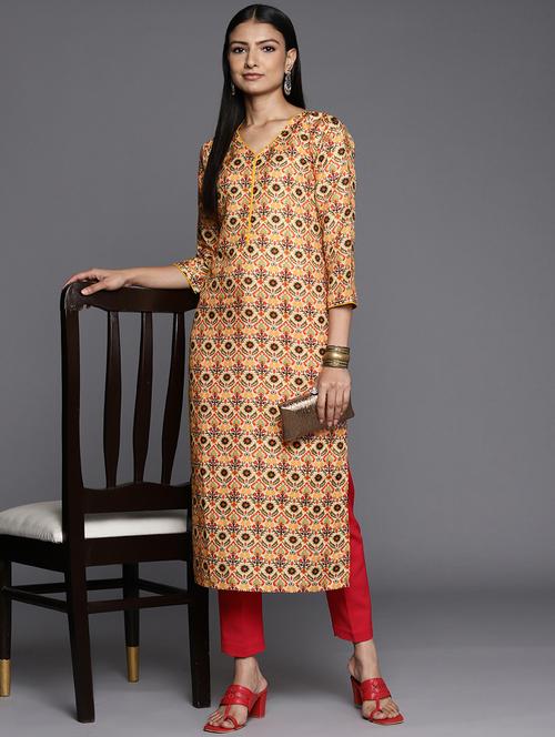 women's straight kurta - 19723467 - Very Small Image - 1