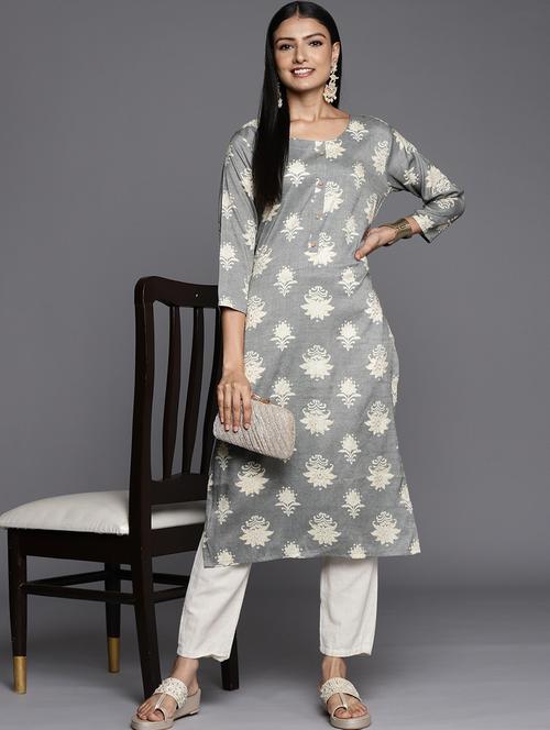 women's straight kurta - 19723474 - Very Small Image - 1