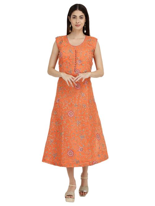 embroidered fit & flare gown - 19724276 - Very Small Image - 1
