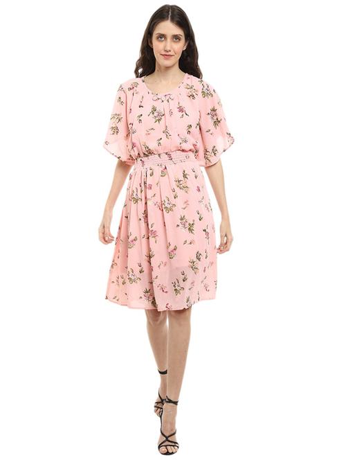floral printed a-line dress - 19724376 - Very Small Image - 1
