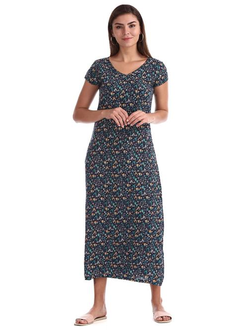 v-neck floral maxi dress - 19724389 - Very Small Image - 1