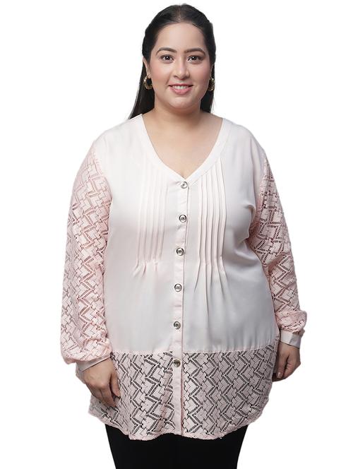 women's straight v neck top - 19724641 - Very Small Image - 1