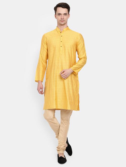 yellow kurta pyjama ethnic wear set - 19724933 - Very Small Image - 1