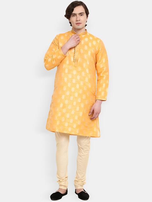 orange kurta pyjama ethnic wear set - 19724935 - Very Small Image - 1