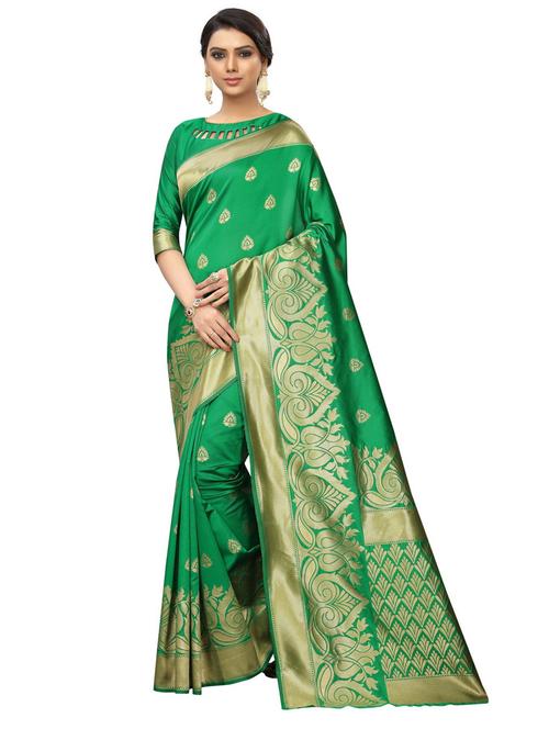 self designed woven saree with blouse - 19727177 - Very Small Image - 1