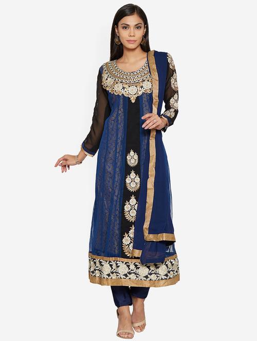 self designed unstitched churidaar suit set - 19730849 - Very Small Image - 1