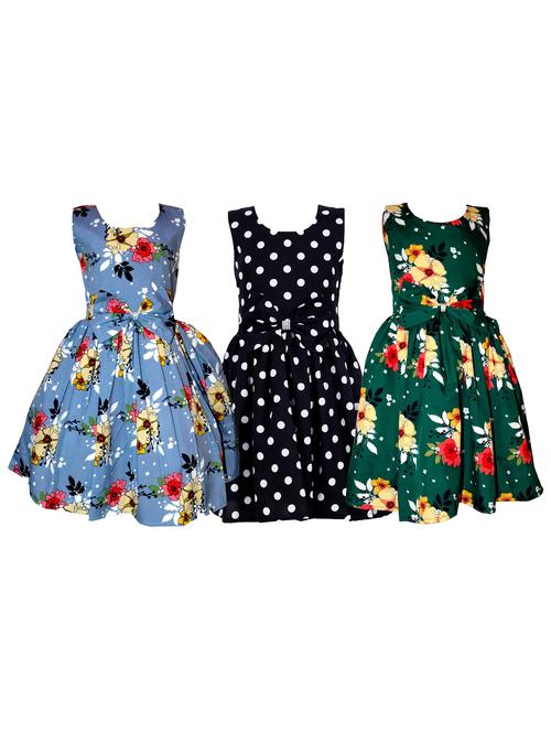 girls pack of 3 printed frocks - 19731581 - Very Small Image - 1