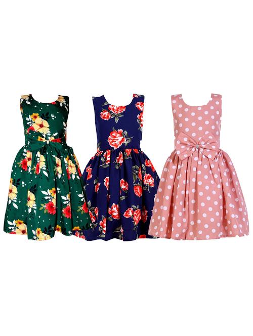 girls pack of 3 printed frocks - 19731697 - Very Small Image - 1