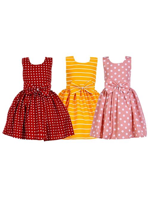 girls pack of 3 printed frocks - 19731707 - Very Small Image - 1