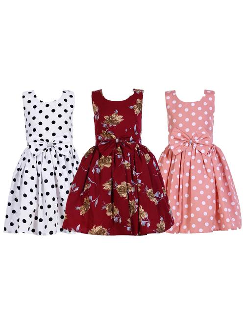 girls pack of 3 printed frocks - 19731728 - Very Small Image - 1