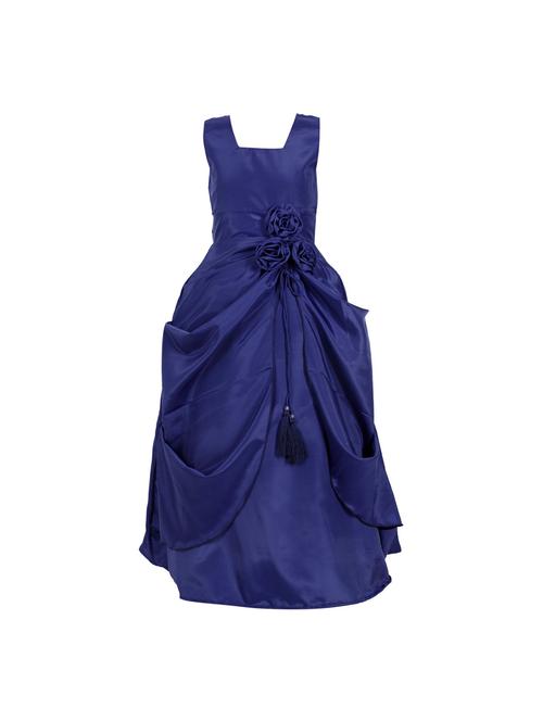 girls square neck solid ball gown frock - 19731970 - Very Small Image - 1