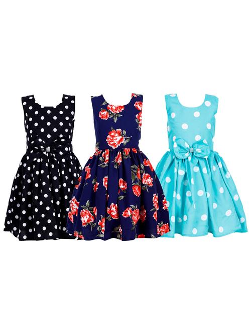 girls pack of 3 printed frocks - 19731994 - Very Small Image - 1