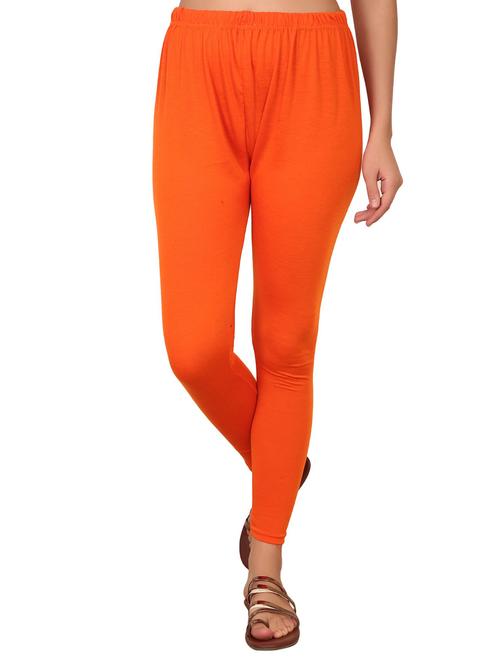 orange cotton lycra leggings - 19734059 - Very Small Image - 1