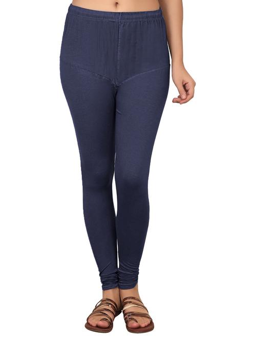 dark blue cotton lycra leggings - 19734075 - Very Small Image - 1