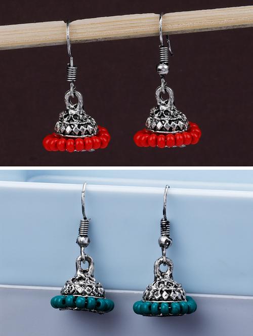 pack of 2 jhumka earrings - 19734230 - Very Small Image - 1