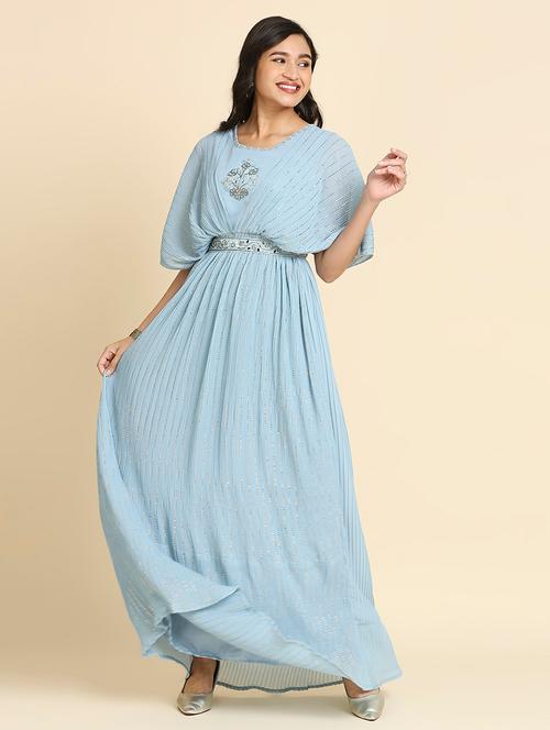 embellished flared gown - 19734257 - Very Small Image - 1